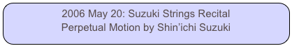2006 May 20: Suzuki Strings Recital
Perpetual Motion by Shin’ichi Suzuki